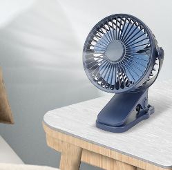 Mini Portable USB Clip-On Fan | Silent Rechargeable Personal Desk Fan for Dorms & Travel