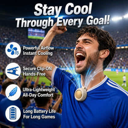 Portable Mini Clip on Fan, Clip-On Bladeless Fan for Shirt with 3 Speeds Mini Portable Fan for Waist Clips Suitable for Outdoor, Office, Travel, Sporting (Green)